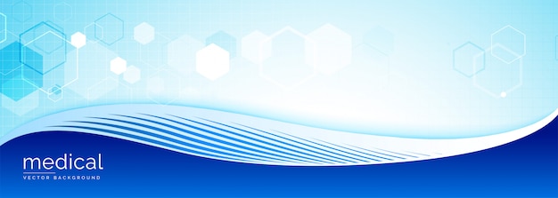 Banner de ciência médica com espaço de texto Vetor grátis