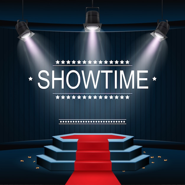 banner-showtime-vetor-premium