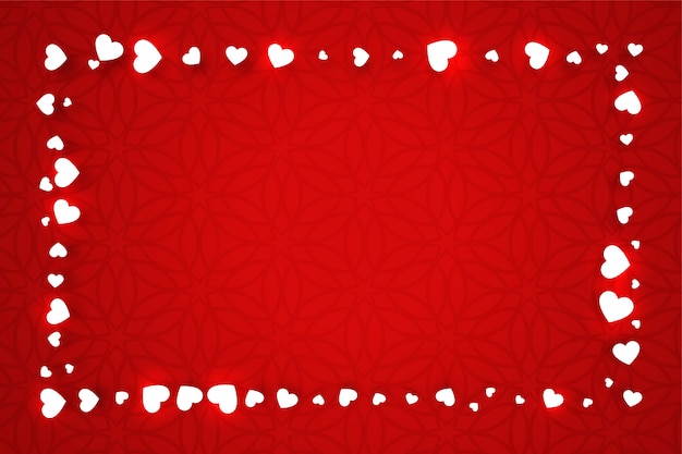 Banner Vermelho Do Dia Dos Namorados Com Moldura De Cora Es Vetor Gr Tis