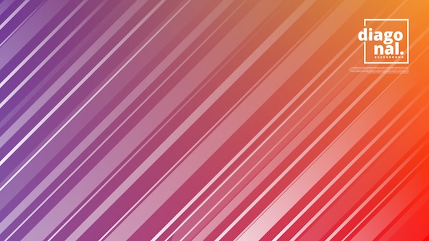 Banners horizontais com abstrato e formas de linha diagonal. Vetor Premium