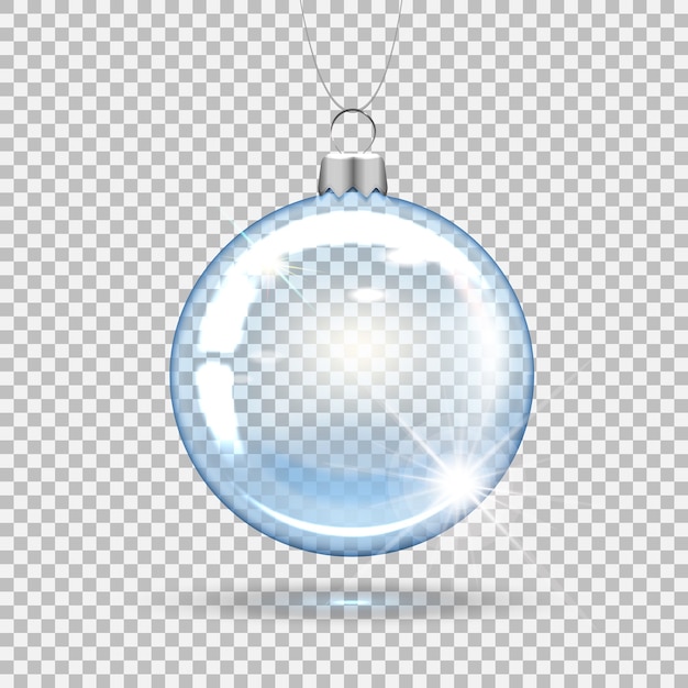 Bola De Natal Transparente Para Decorar A Rvore Do Ano Novo Vetor