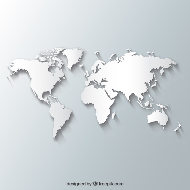 Branco Mapa Do Mundo Vetor Gr Tis