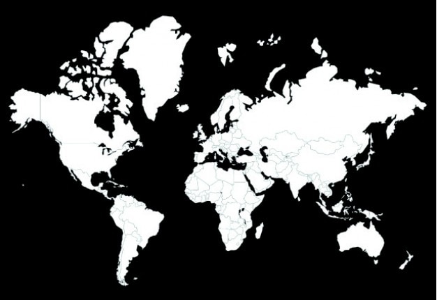 Branco World Map Vector Ilustra O Vetor Gr Tis