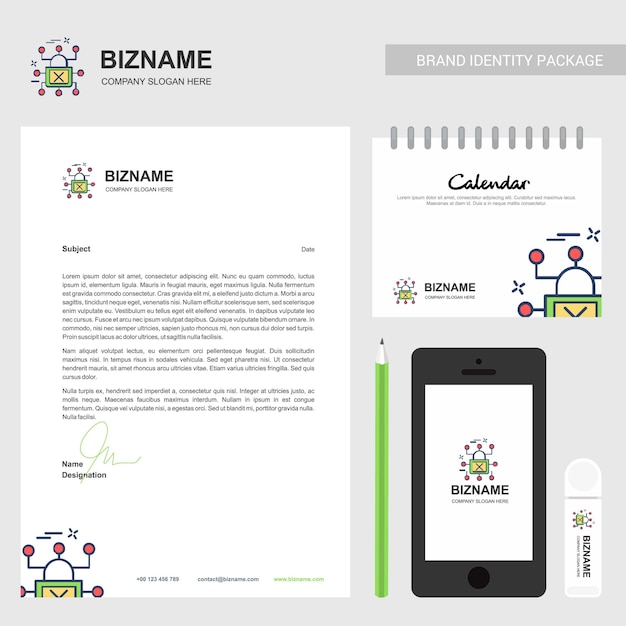 Brochura da empresa com o logotipo da empresa e design elegante Vetor Premium