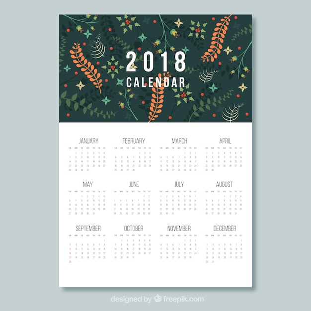Calendário 2018 | Vetor Grátis