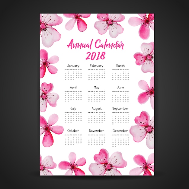 Calendarios 2018 rosados con flores para imprimir: ¡Organiza tu año con estilo! Calendarios 2018 rosados con flores para imprimir: ¡Organiza tu año con estilo!
