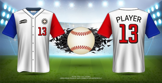 Download Camisa de manga curta sport mockup template. | Vetor Premium