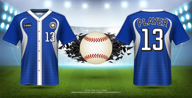 Download Camisa de manga curta sport mockup template. | Vetor Premium