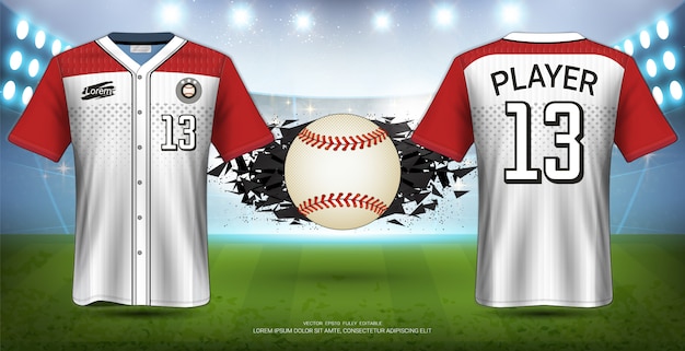 Download Camisa de manga curta sport mockup template. | Vetor Premium