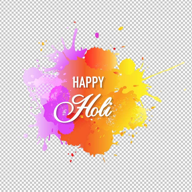 Cartão feliz de holi com forma das gotas Vetor Premium