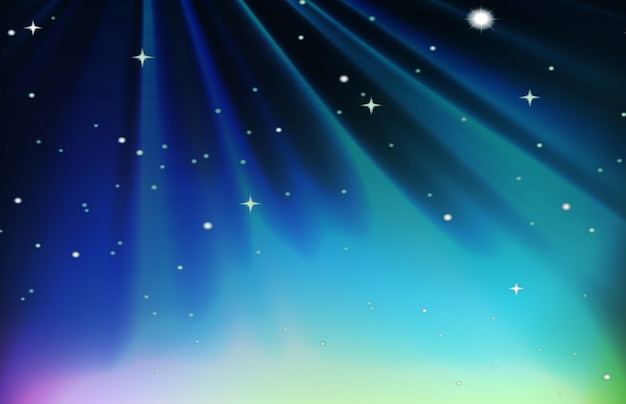 Cena noturna, com, estrelas, em, céu Vetor grátis