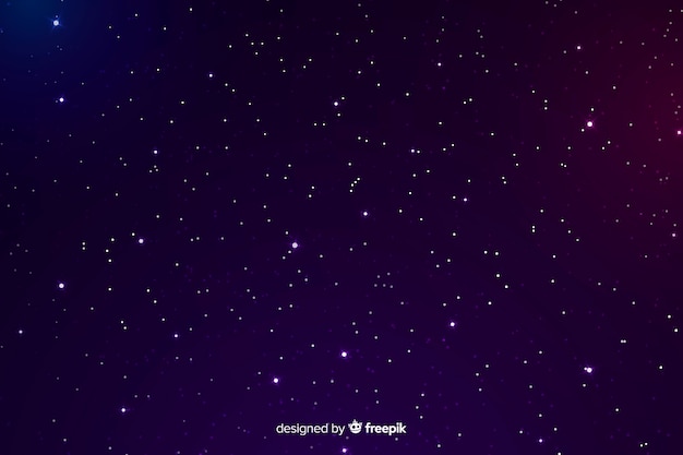 Céu azul escuro com pano de fundo de estrelas Vetor grátis