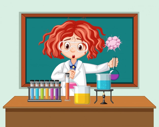 Cientista que trabalha com ferramentas científicas em laboratório Vetor grátis