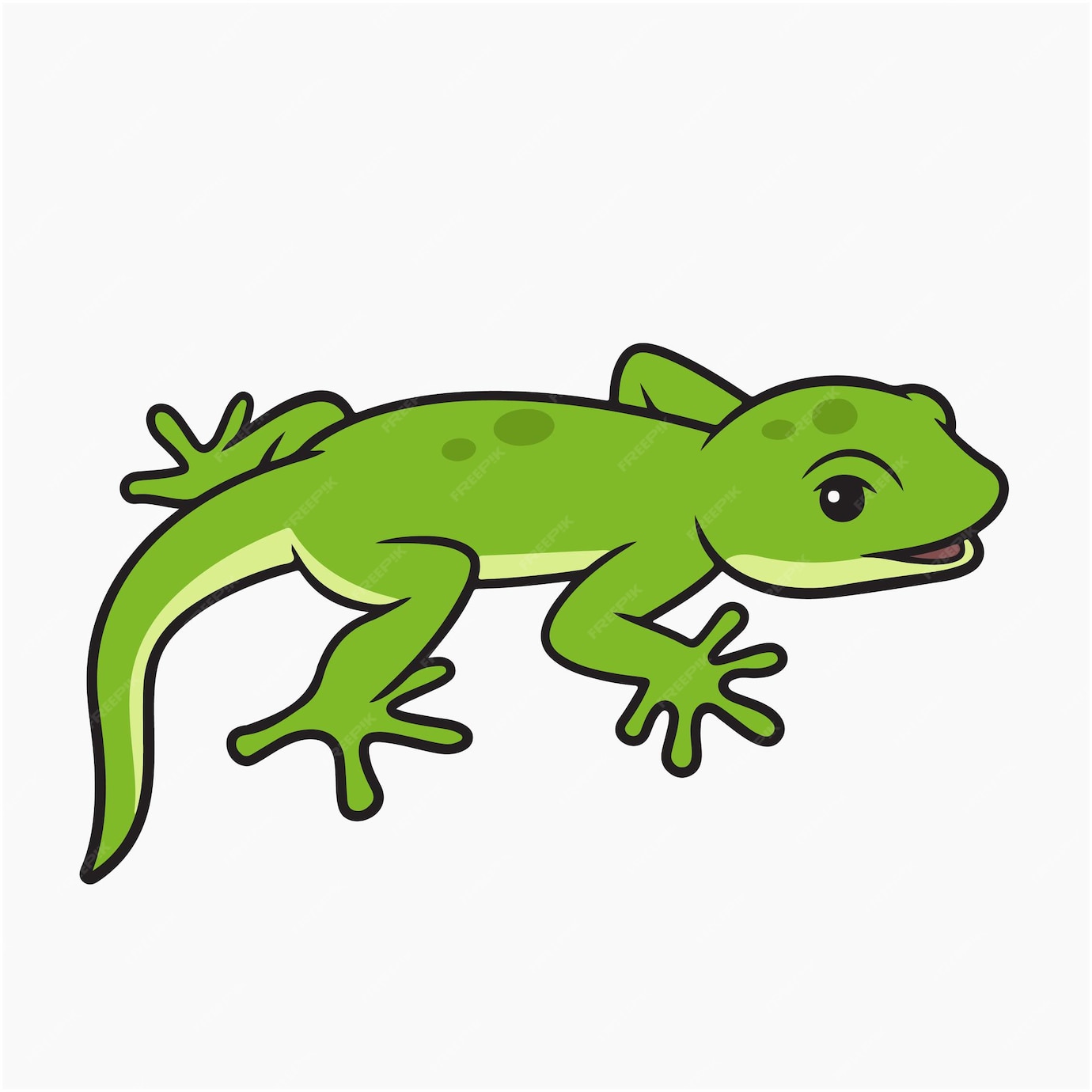 Clipart de desenho animado de ilustração vetorial de lagarto | Vetor ...