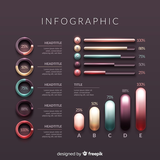 Coleção de elementos infográficos Vetor grátis