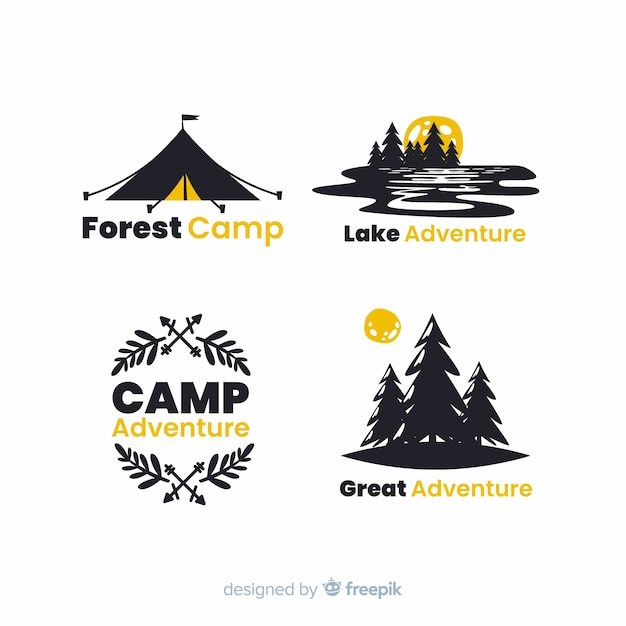 Coleção de logotipo de aventura Vetor grátis