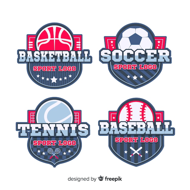 Coleção de logotipo esporte moderno Vetor grátis