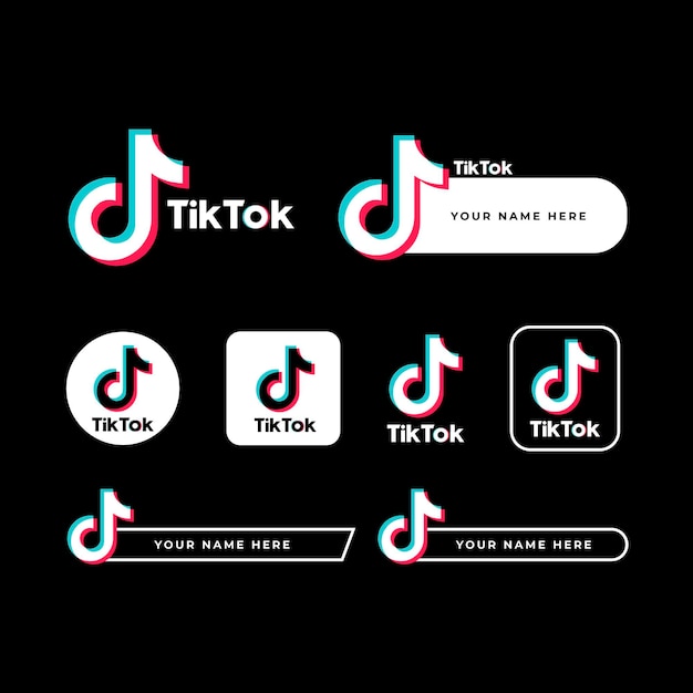 Coleção de logotipo tiktok | Vetor Grátis