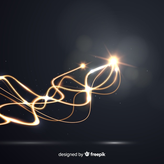 Composição elegante com raios de luz Vetor grátis