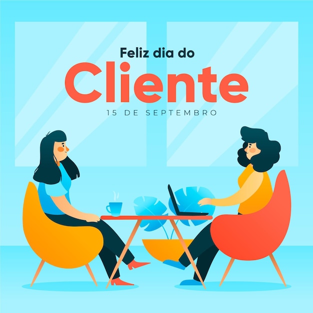 Conceito De Dia Do Cliente Vetor Premium