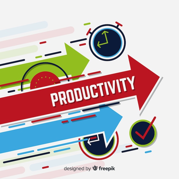 Conceito de produtividade moderna com design plano Vetor grátis