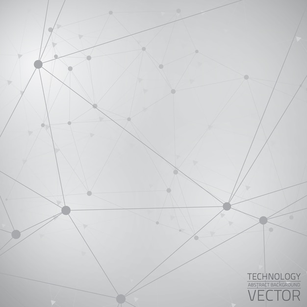 Conexão de tecnologia abstract vector background Vetor Premium