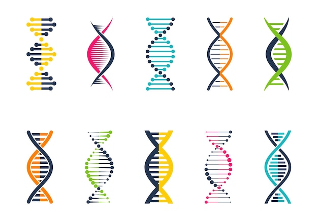 Conjunto De Elementos De Dna Sinais Gen Ticos S Mbolos M Dicos