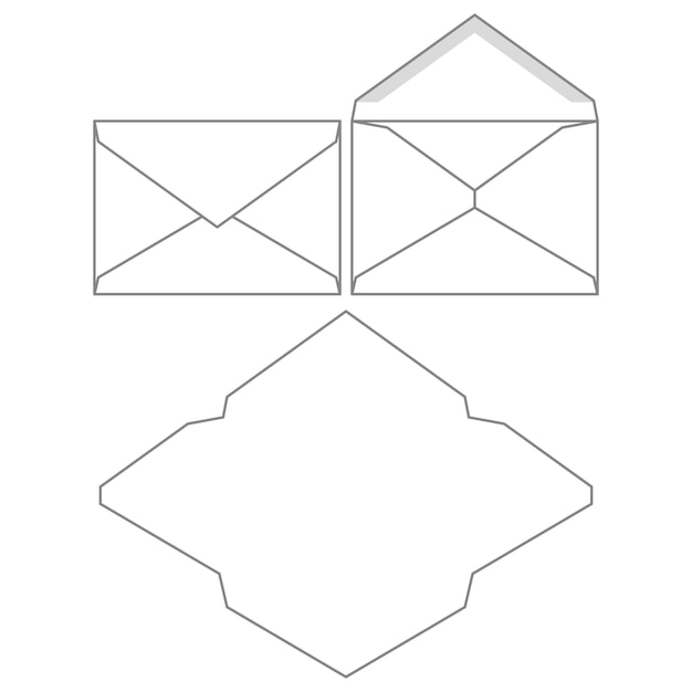 Conjunto De Envelopes Em Branco Modelo De Envelope De Vetor E Ilustração Para Seu Projeto