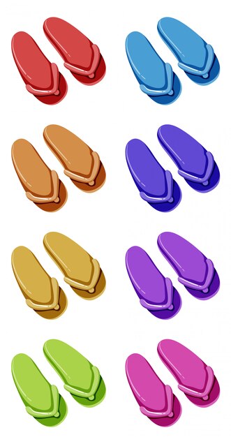 sandálias diferentes