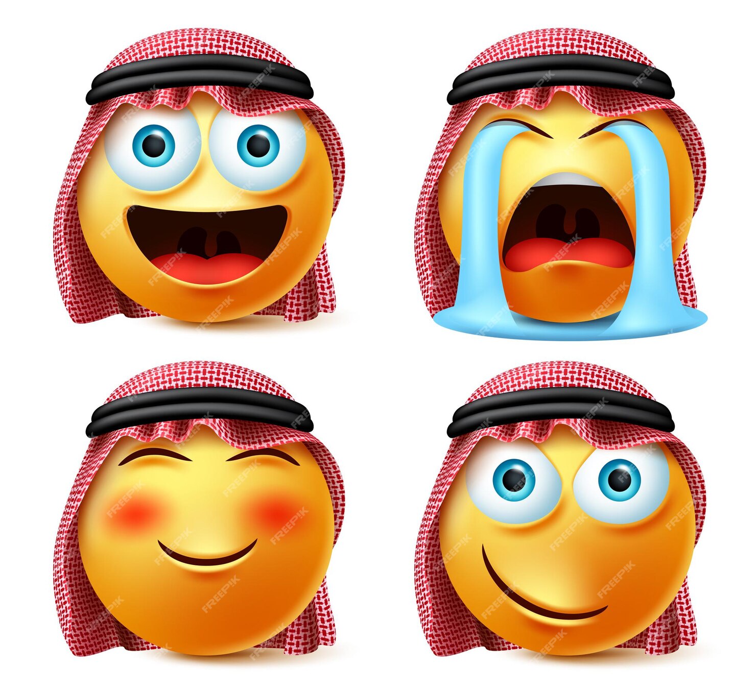 Conjunto de vetores de emoji da arábia saudita. emojis e emoticons ...