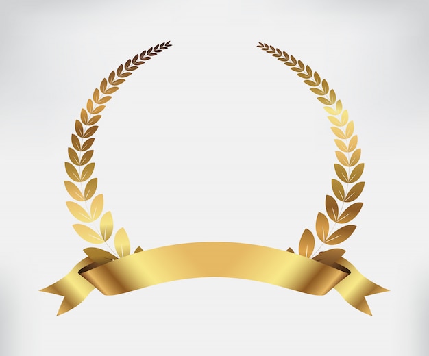 Coroa De Louros Prêmio De Ouro Vetor PNG , Dourado, Prêmio, Louro