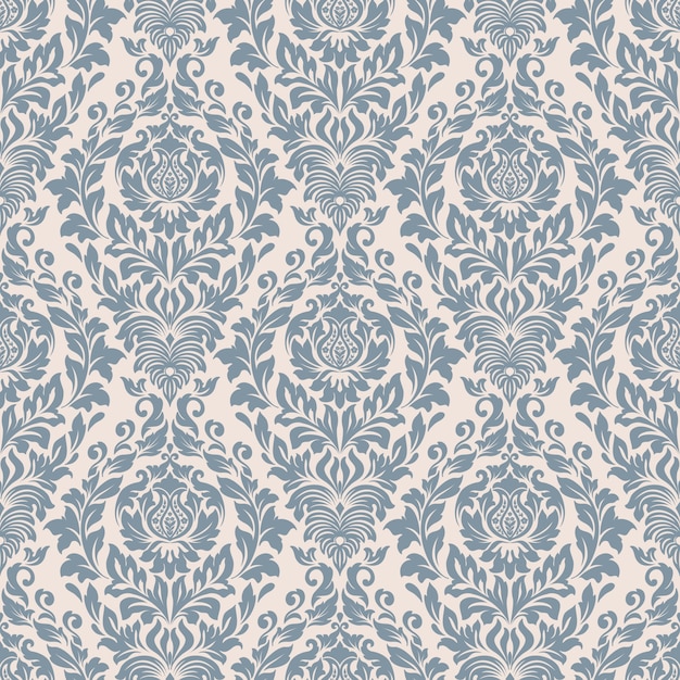 Damask seamless pattern background Vetor grátis