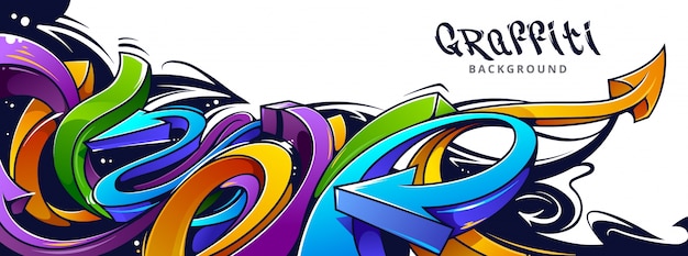 Desenho de graffiti na parede Vetor grátis
