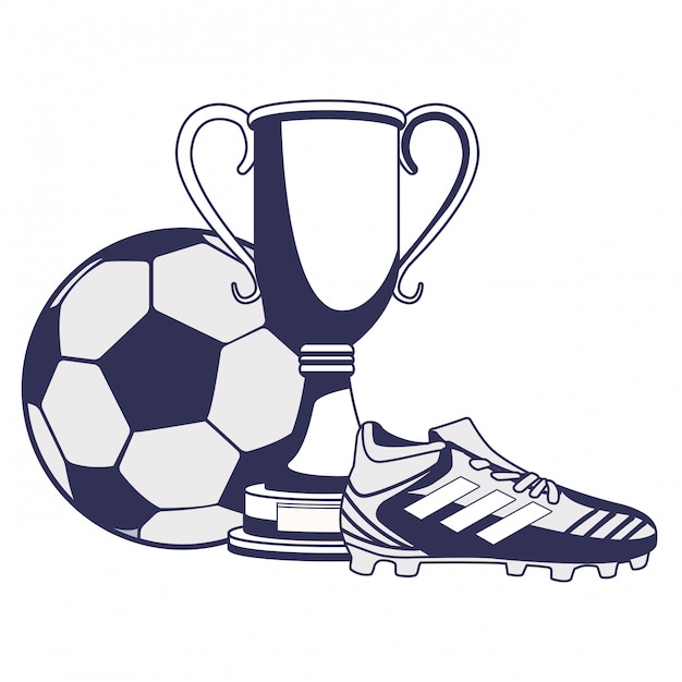 Desenhos animados de esporte de futebol | Vetor Premium