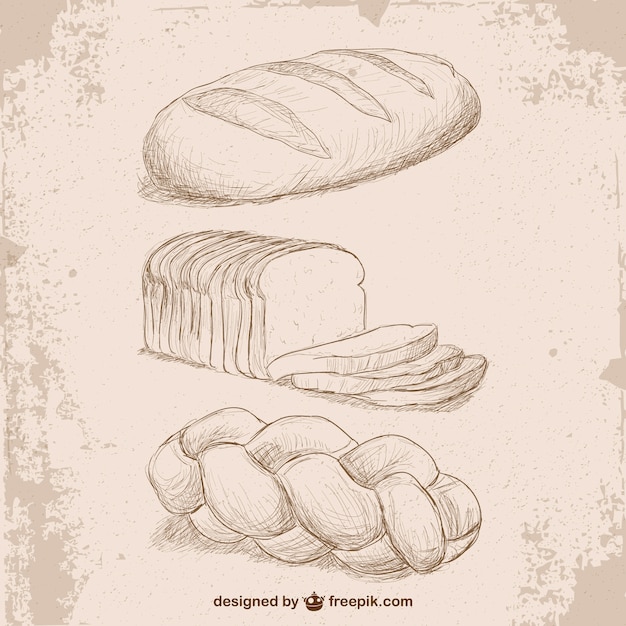 Desenhos pão estilo retro | Baixar vetores grátis
