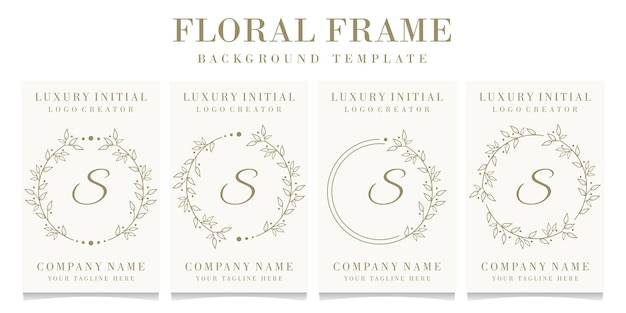 Featured image of post Floral Moldura Floral Fundo Para Logo cone euclidiano ilustra o de banner coroa e fita de ouro etiqueta moeda de