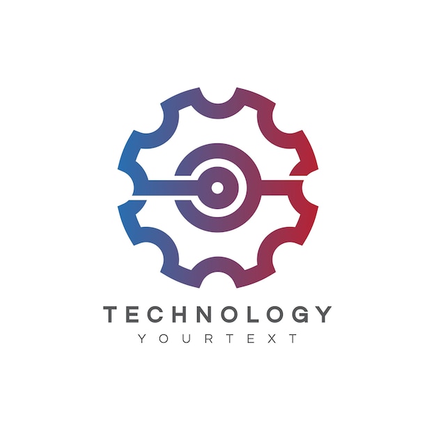 Design De Logotipo De Tecnologia Vetor Premium