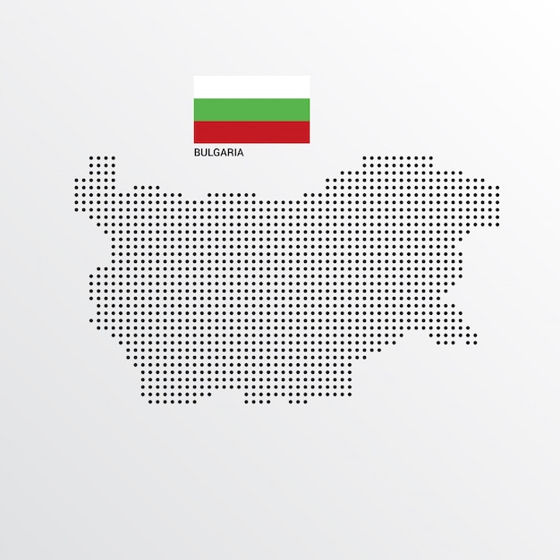 Design de mapa de bulgária com bandeira e luz de fundo vector Vetor grátis