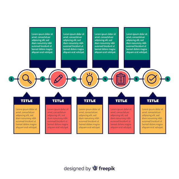Design plano de modelo de cronograma infográfico Vetor grátis
