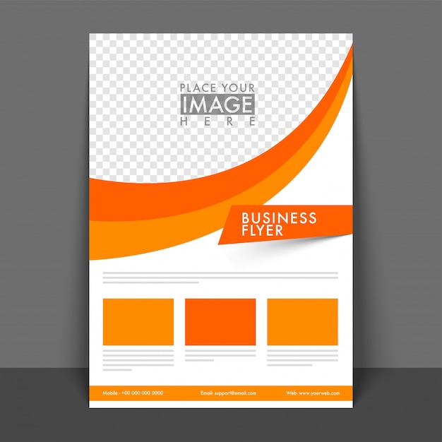 Design profissional do Flyer de negócios com espaço para sua imagem