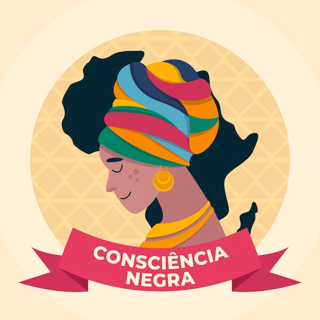 Dia Da Consciência Negra De Design Plano Vetor Grátis