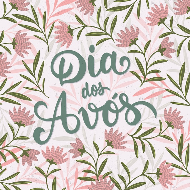 Dia dos avos lettering | Vetor Grátis