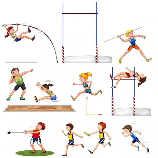 Diferentes Tipos De Atletismo Vetor Premium 0697