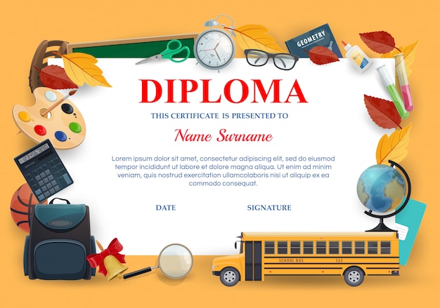 Diploma Modelo De Certificado De Educacao Escolar Premio De Graduacao De Pre Escola E Jardim De