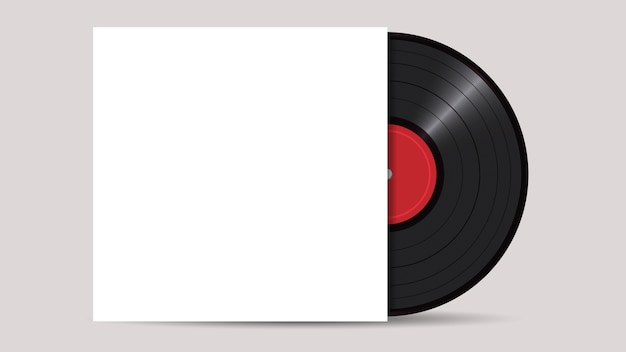 Disco De Vinil Com Capa Mockup Vetor Premium 