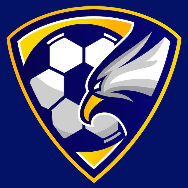 Eagle football club crest logo Vetor Premium