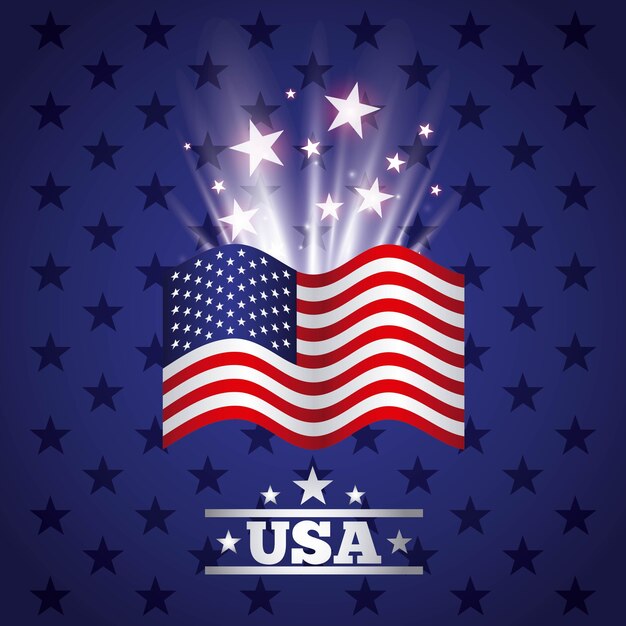 Emblema dos estados unidos da américa | Vetor Premium