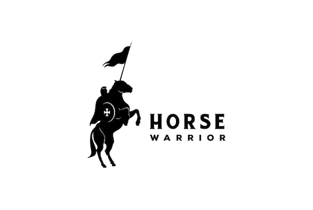 Equestre Horseback Knight Silhouette Ou Horse Warrior Paladin Medieval