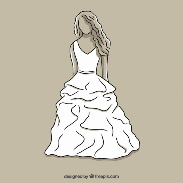 Vestido · de · noiva · esboço · ícone · teia · móvel · infográficos -  ilustração de vetor © RAStudio (#8646867) | Stockfresh