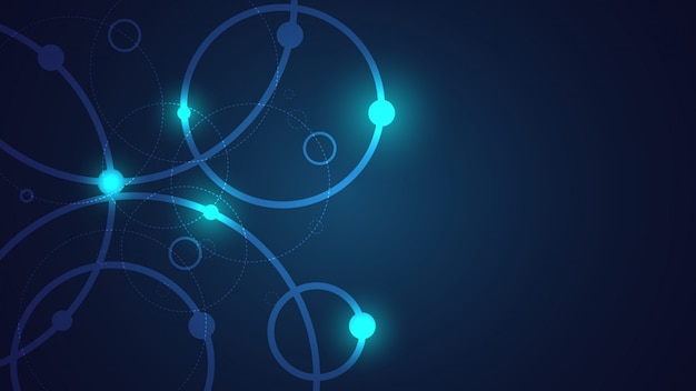 Escudo de proteção de dados on-line e abstrato com tecnologia de computador Vetor Premium